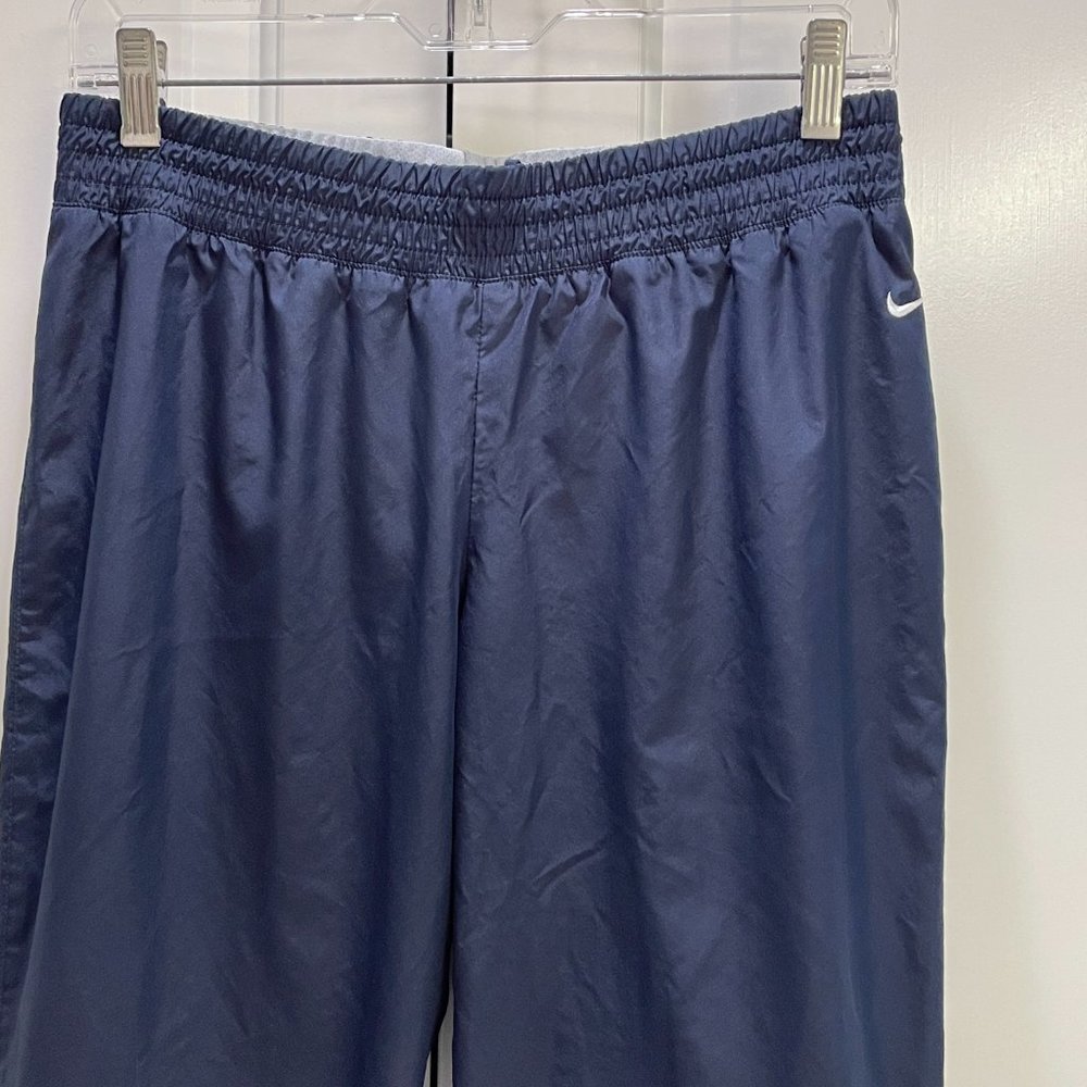 EUC Nike Track Pants, Low-Rise, Elastic/Drawstring, Zippered Legs, Navy, Small - Picture 2 of 11
